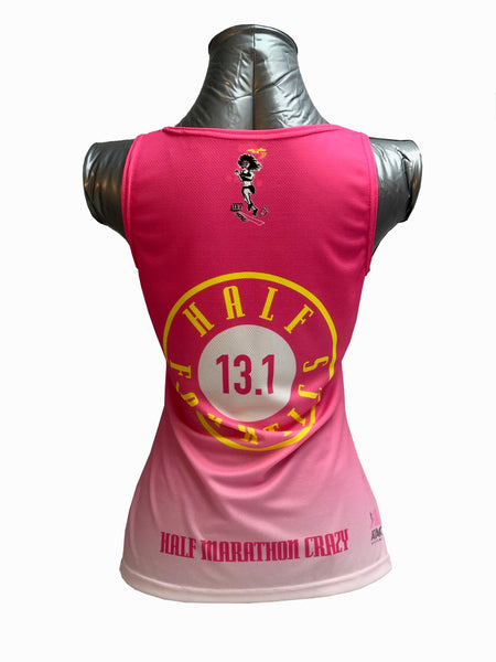 HF Women's Pink/White Singlet